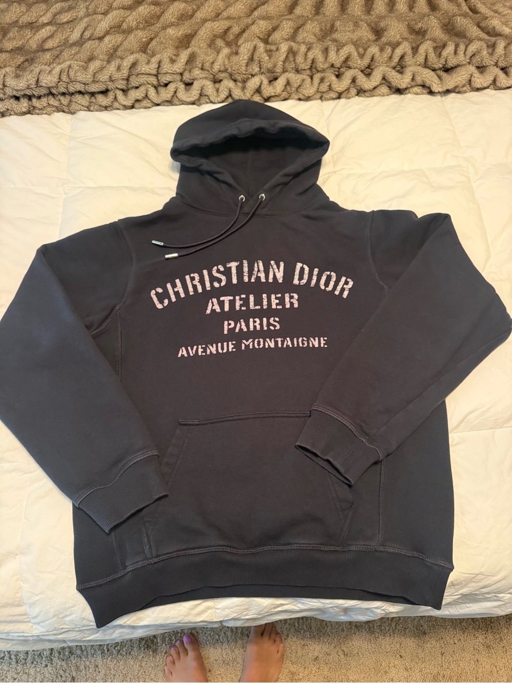 Dior Christian Dior Atelier Paris Hoodie - Charcoal with Faded Logo